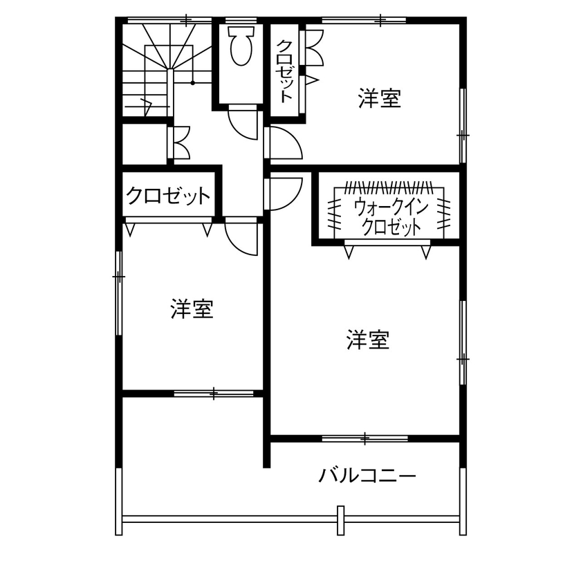 ジャストホーム（越谷・草加） 【1000万円台/30坪/間取り/埼玉/越谷】家事や収納も楽しくスッキリと。家族の絆が深まる工夫がいっぱいの家の間取り図（3LDK）2階