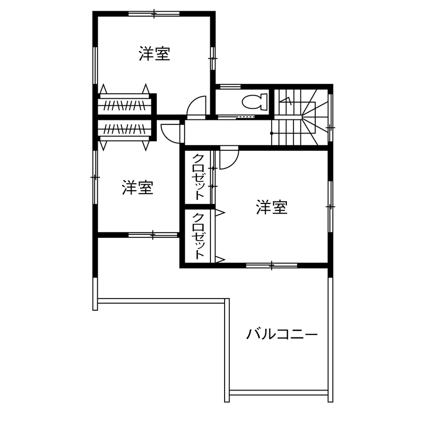 ジャストホーム（越谷・草加） 【1000万円台/30坪台/間取り/埼玉】生活導線にこだわった間取りで家事ラク。広々LDKに家族が集まる住まいの間取り図（4LDK）2階