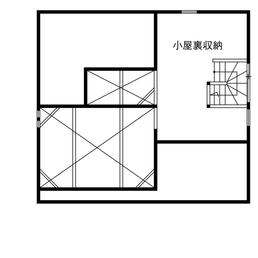ジャストホーム（越谷・草加） 【2000万円台/30坪台/間取り/埼玉/越谷】木の温もり溢れる心地よいリビングとボルダリングウォールのある家の間取り図（3LDK）小屋裏収納