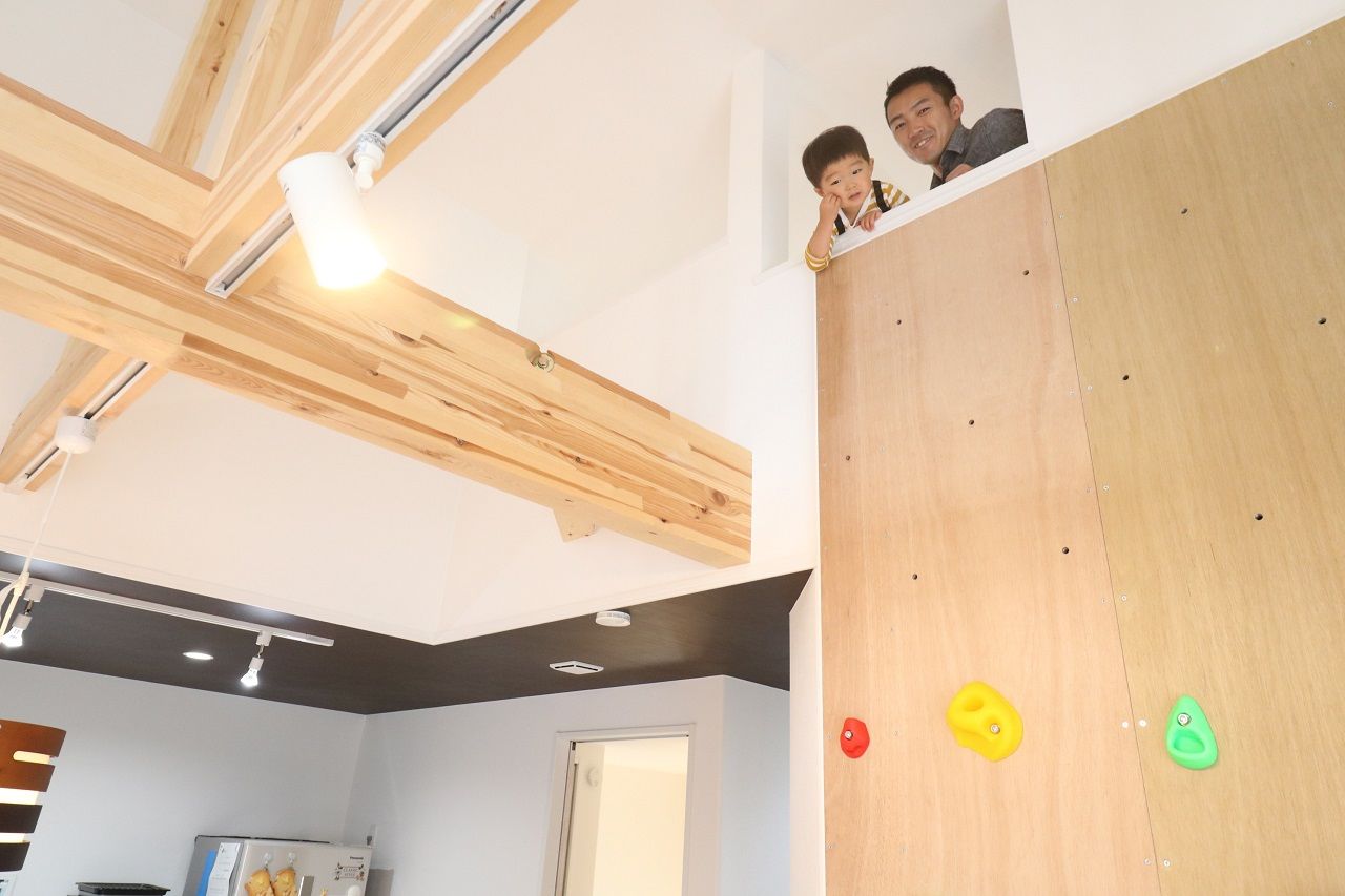 ジャストホーム（越谷・草加） 【2000万円台/30坪台/間取り/埼玉/越谷】木の温もり溢れる心地よいリビングとボルダリングウォールのある家の建築実例画像5