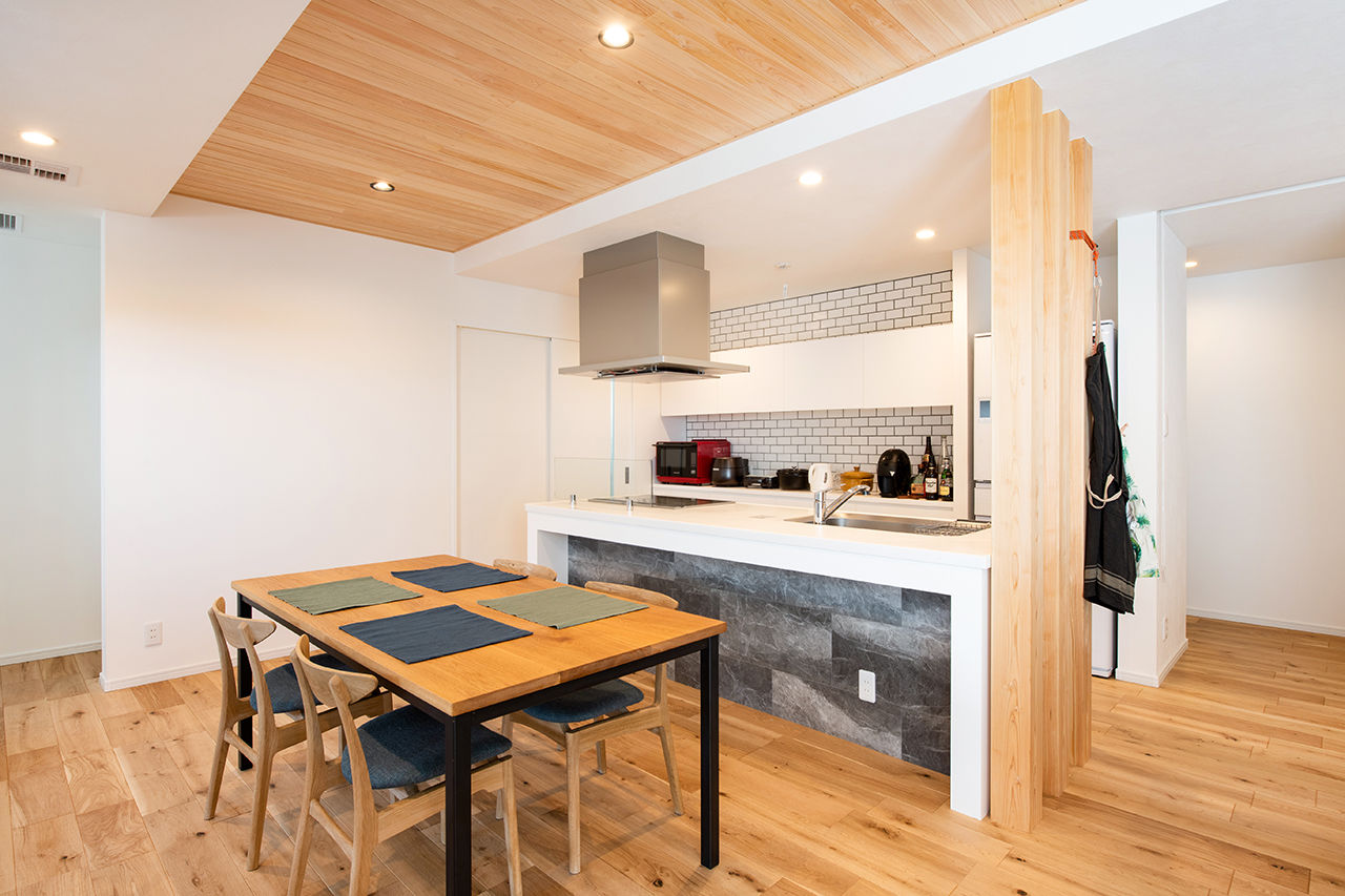 渡邊工務店 【愛知/平屋/30坪台/間取り図】全館空調で広々大空間リビングを実現！アウトドアリビングを愉しむ平屋の建築実例画像4