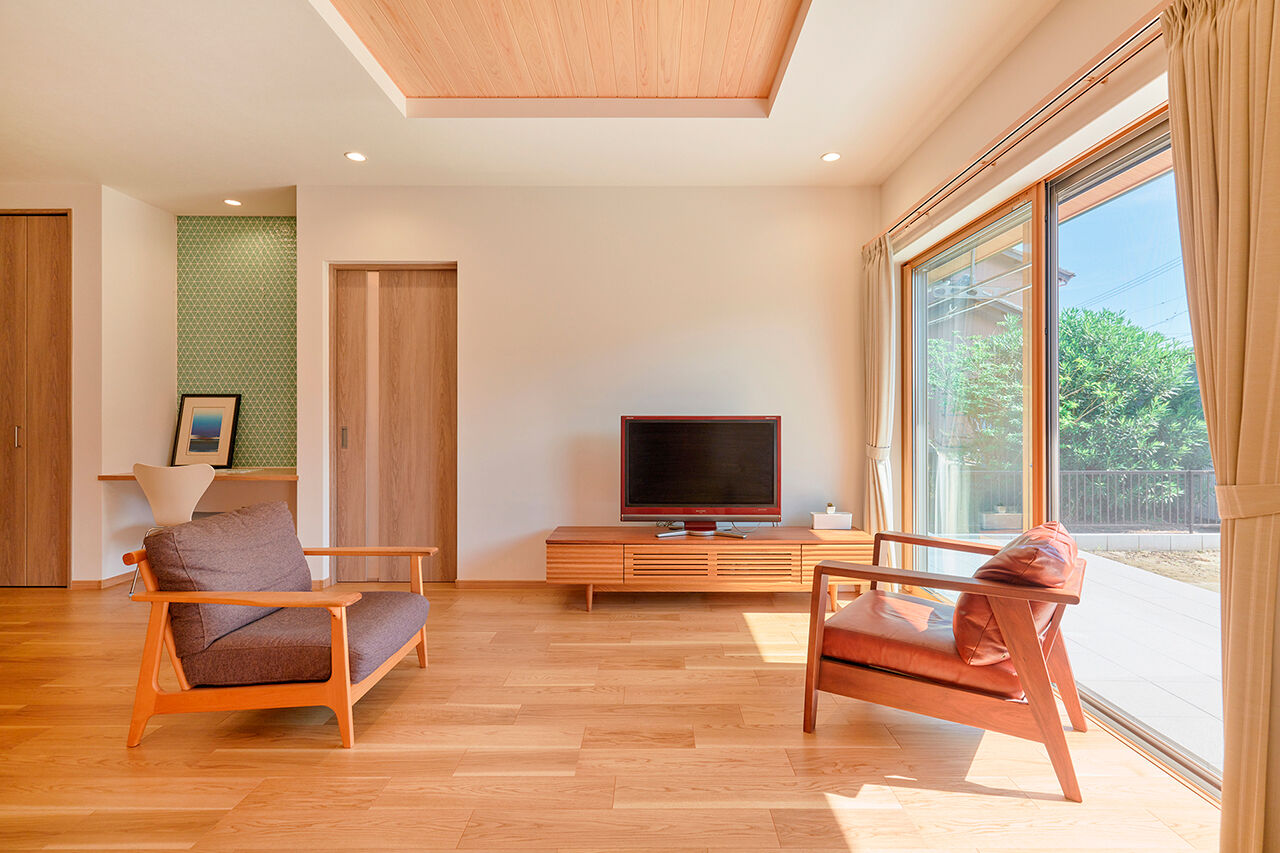 渡邊工務店 【愛知/平屋/30坪台/2000万円台】和×洋がセンスよく調和する、夫婦ふたりで快適に暮らすモダン平屋の建築実例画像3