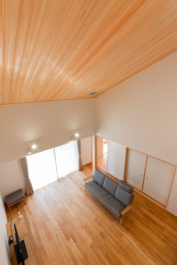 渡邊工務店 【愛知/平屋/ロフト/40坪台】全館空調「マッハシステム」採用。驚くほどの開放感に包まれる勾配天井の平屋の建築実例画像6