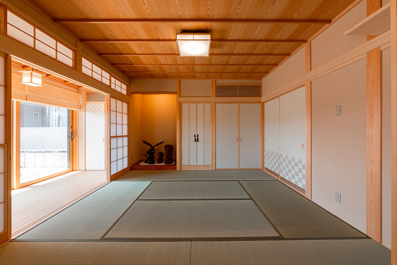 渡邊工務店 【愛知/平屋/ロフト/40坪台】全館空調「マッハシステム」採用。驚くほどの開放感に包まれる勾配天井の平屋の建築実例画像7