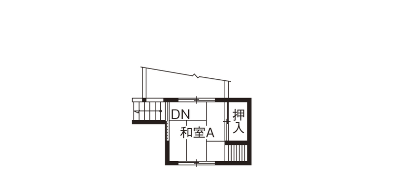 昭和住宅 【2706万円/間取図有】平屋×土間×中2階＆キッズフロア　生活動線のよい自然素材の家の間取り図（4LDK）中2階
