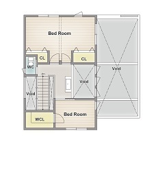 アーバンプランニング 【大阪府/約30坪】素材感とデザインにこだわった、隅々までカッコイイ家。抜群のセンスの間取りに感動！の間取り図（4LDK）３階