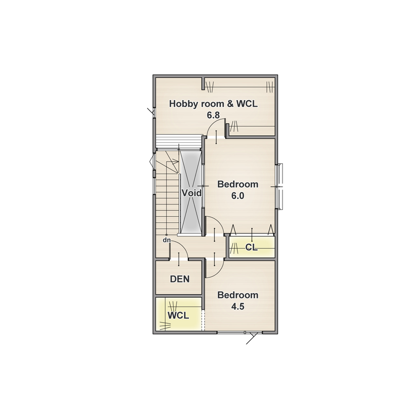 アーバンプランニング 予算を活かしながら精一杯！寄り添ってくれる担当者と、心地よさに包まれる自分らしい空間を実現の間取り図（4LDK）３階