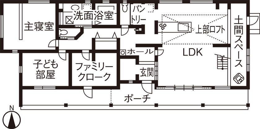 アートクラフト 【3500万円～3999万円／埼玉県】光も風も心地よい。快適＆こだわりづくしの平屋ライフの間取り図（2LDK）1階