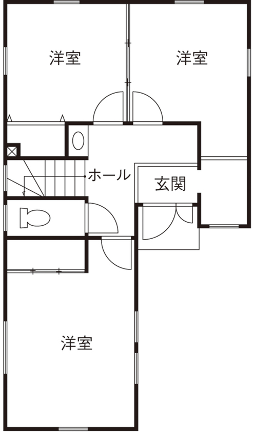 アートクラフト 【1900万円/埼玉県】《ビターナチュラル》 隣家近接でも採光通風を確保した快適空間の家の間取り図（3LDK）１階