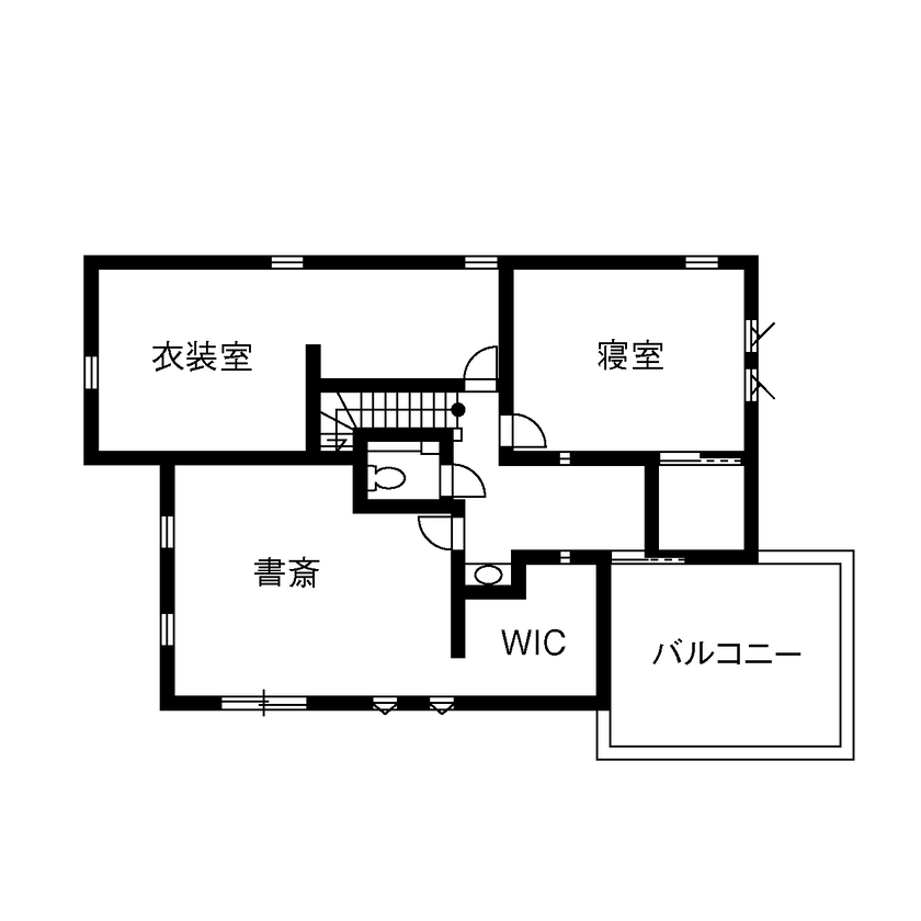 アゲルホーム 【趣味／ペット／サウナ／独立キッチン】趣味を楽しみ、愛猫たちも喜ぶ南欧デザインの家の間取り図（1LDK＋サウナ）2階