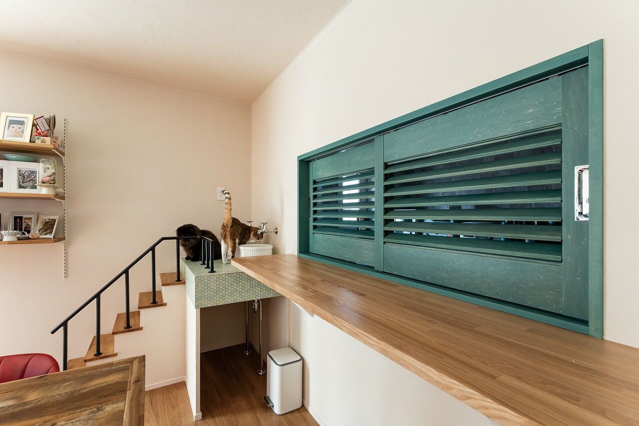 アゲルホーム 【趣味／ペット／サウナ／独立キッチン】趣味を楽しみ、愛猫たちも喜ぶ南欧デザインの家の建築実例画像4