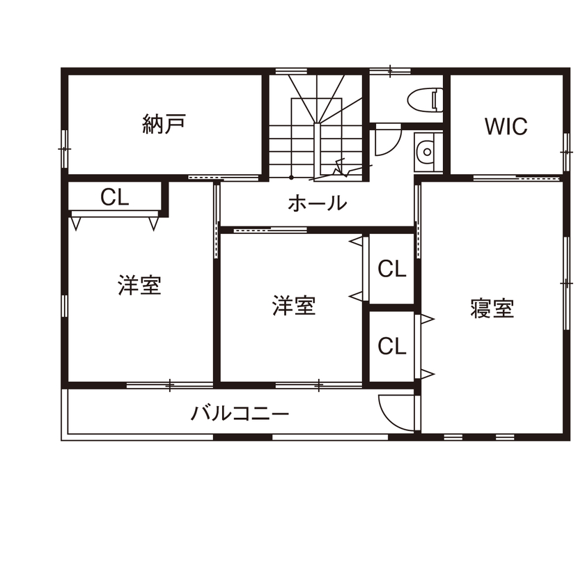 cozy house（コージーハウス） 【ガレージ/2000万円台/35坪以下/間取り有】外壁も床も壁も自然素材。傷も味に、シャビーシックな可愛い家の間取り図（3LDK＋ガレージ＋納戸）2階