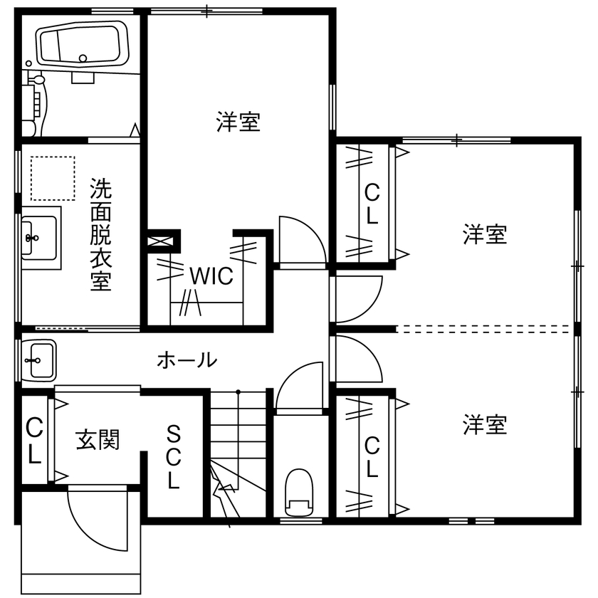 cozy house（コージーハウス） 【2階リビング/2000万円台/33坪/間取り有】フレンチ×クラシカルで大人可愛い。デザイナー監修おしゃれな家の間取り図（3LDK+書斎）1階