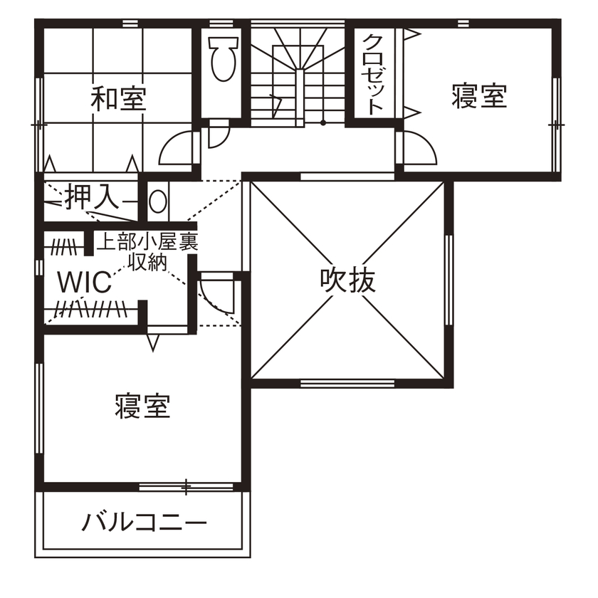 大原建設（パナソニックビルダーズグループ） 【細かい部分までこだわりぬいた開放感いっぱいの家/間取り有】急かさない同社だからこそこだわりが実現！の間取り図（3LDK）２階