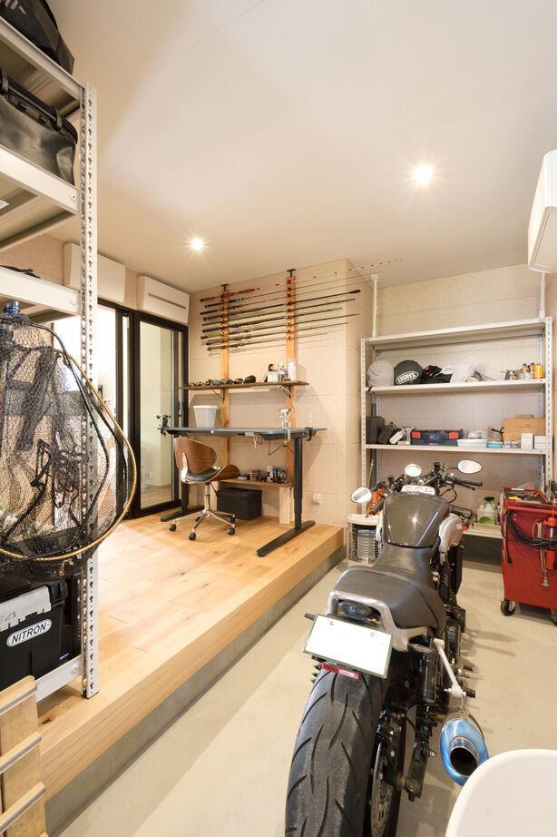 大原建設（パナソニックビルダーズグループ） 【愛犬やバイクを楽しむ、58坪の家/間取り有】ビルトインガレージや広々テラスで、沢山の好きと暮らすの建築実例画像8