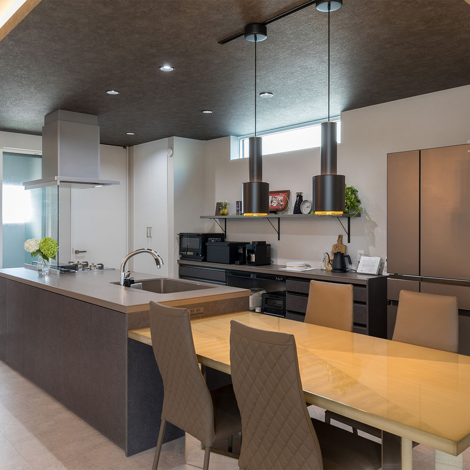 トータテハウジング 2台並列ビルトインガレージのある都市型モダン住宅。趣味を楽しみ、自然を眺め、アーバンスローライフ満喫の建築実例画像3