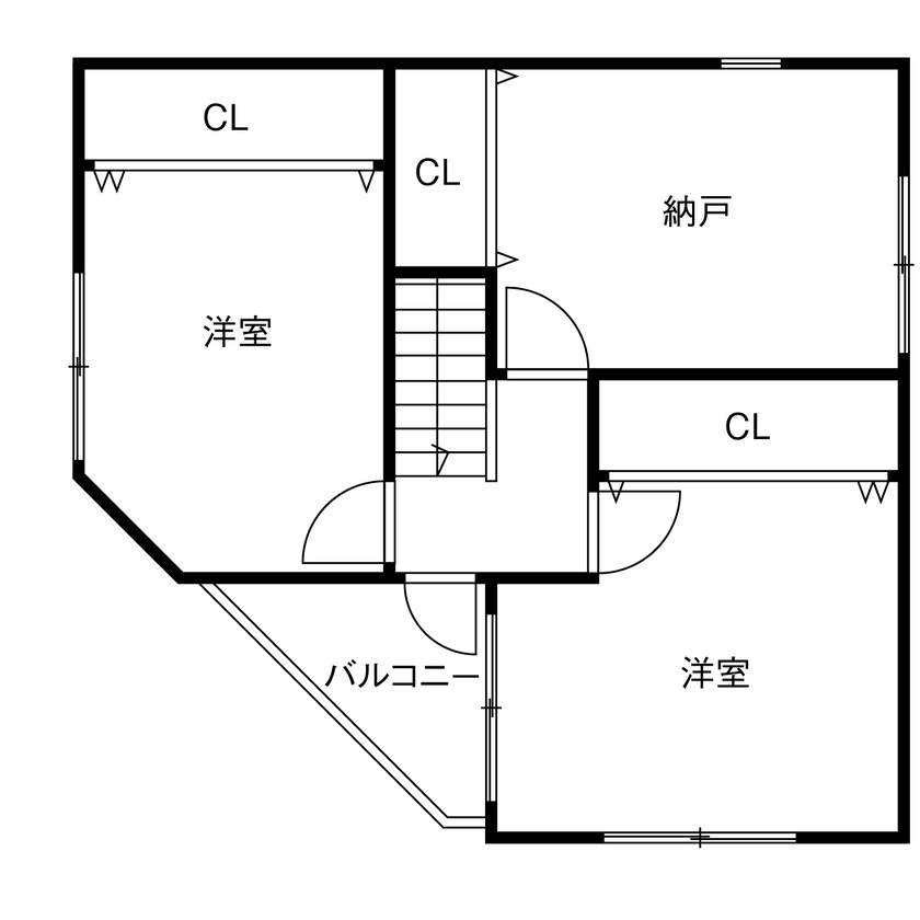 カシコ・クラッセ　樺山工務店 【大阪府大阪市／狭小／1000万円台】念願のインナーガレージのある3階建ての家の間取り図（4LDK）3階