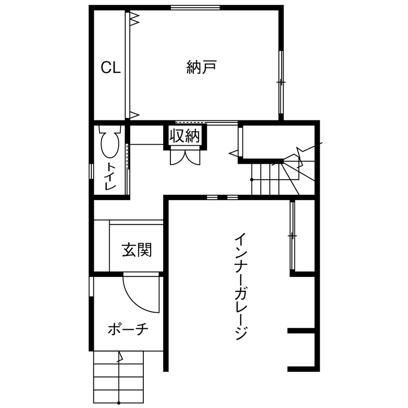 カシコ・クラッセ　樺山工務店 【大阪府吹田市／狭小／1000万円台】カフェスタイルがオシャレな狭小3階建ての間取り図（4LDK）1階