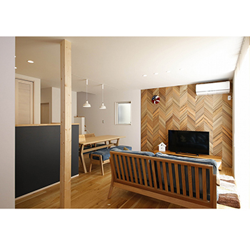 住空間設計Labo 【1000万円台】木とデニムのある暮らし／開放感と自然の安らぎを感じるアメリカ西海岸スタイルの家の建築実例画像4