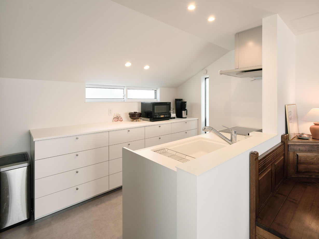 住空間設計Labo 【狭小20坪・2000万円台・間取り図・神戸市】庭木の潤いを感じながら過ごすアウトドアリビングのある家の建築実例画像5