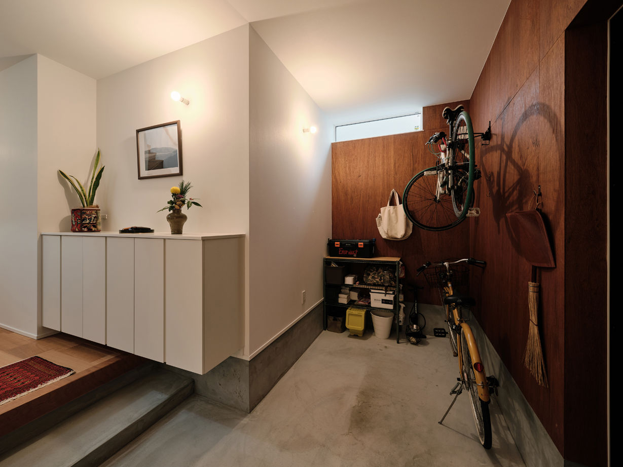 住空間設計Labo 【狭小20坪・2000万円台・間取り図・神戸市】庭木の潤いを感じながら過ごすアウトドアリビングのある家の建築実例画像6