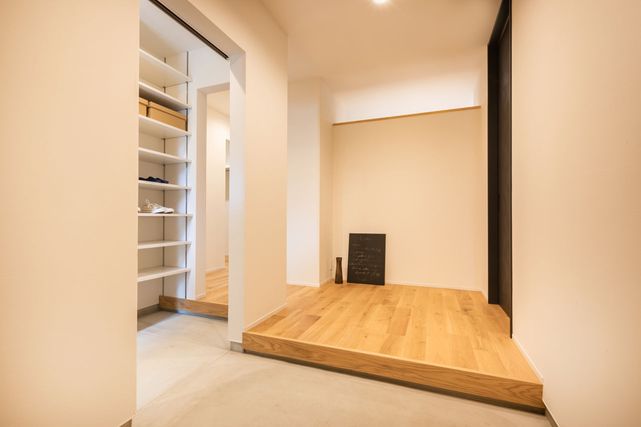 華建築 【2000万円台後半|36坪|平屋＋α|間取り図有】勾配天井で開放感を生み出した、回遊動線の快適な家の建築実例画像3