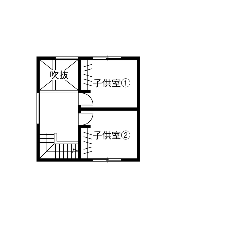 華建築 【2000万円台後半|32坪|吹抜け|平屋＋α|間取り図有】快適な空気環境で猫とトカゲと暮らす。趣味を楽しむ家の間取り図（3LDK）2階