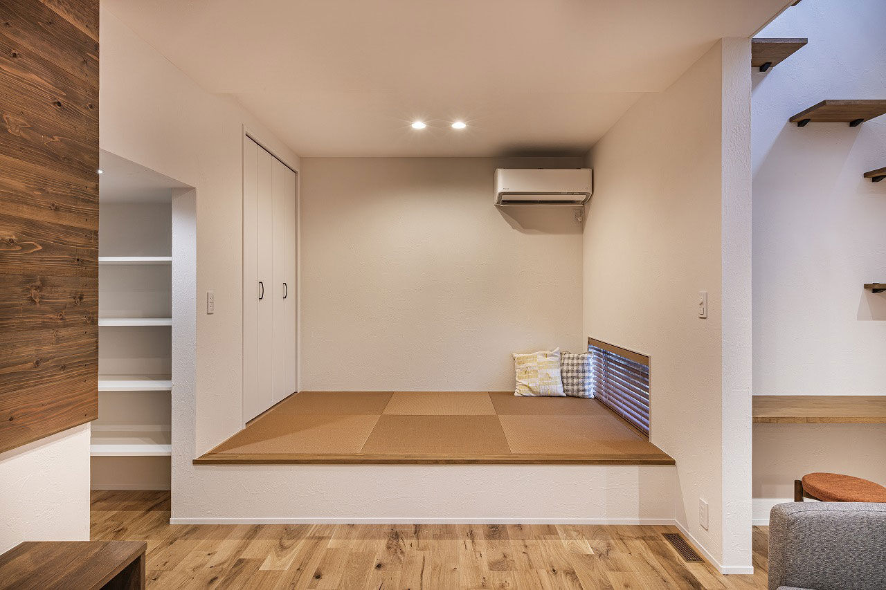 華建築 【2000万円台後半|32坪|吹抜け|平屋＋α|間取り図有】快適な空気環境で猫とトカゲと暮らす。趣味を楽しむ家の建築実例画像8