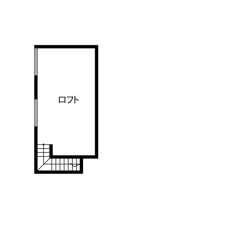 アッシュホーム 【愛知県/1740万円/間取り図】家中から中庭を望める、日本家屋の暮らしを叶える広い土間ありきの平屋実例の間取り図（3LDK＋ロフト）ロフト