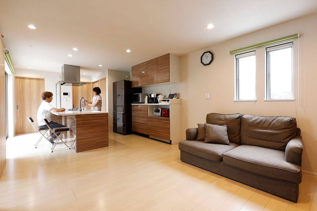 アッシュホーム 【愛知県/1740万円/間取り図】家中から中庭を望める、日本家屋の暮らしを叶える広い土間ありきの平屋実例の建築実例画像3