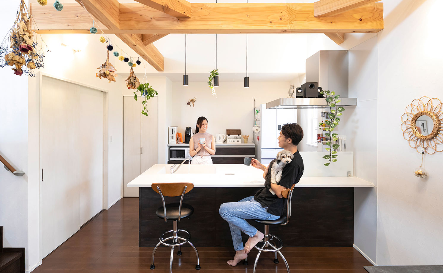 アッシュホーム 【愛知県/1000万円台/間取り図】太陽光発電＆オール電化で災害時も安心。大収納も備えた1.5階建て平屋実例の建築実例画像