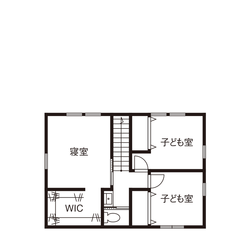 アートハウス 【2493万円・間取り図あり】素材感を活かした、北欧スタイルの家の間取り図（3LDK）2階