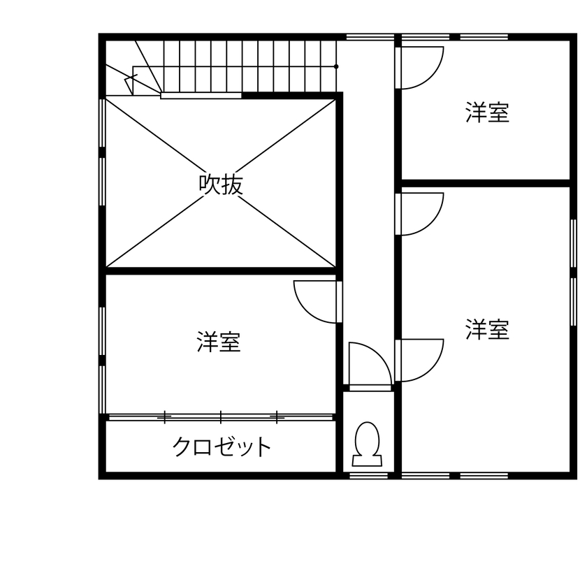 アートハウス 【大阪/3000万円台/28.1坪】サーファーズハウスを建てたい！間取りやテイストにこだわり子育てしやすい工夫の間取り図（3LDK）2階