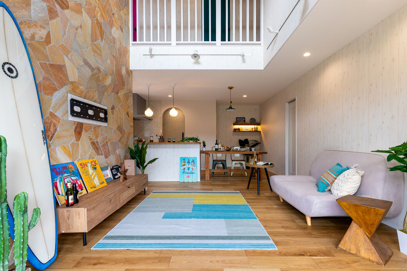 アートハウス 【大阪/3000万円台/28.1坪】サーファーズハウスを建てたい！間取りやテイストにこだわり子育てしやすい工夫の建築実例画像4