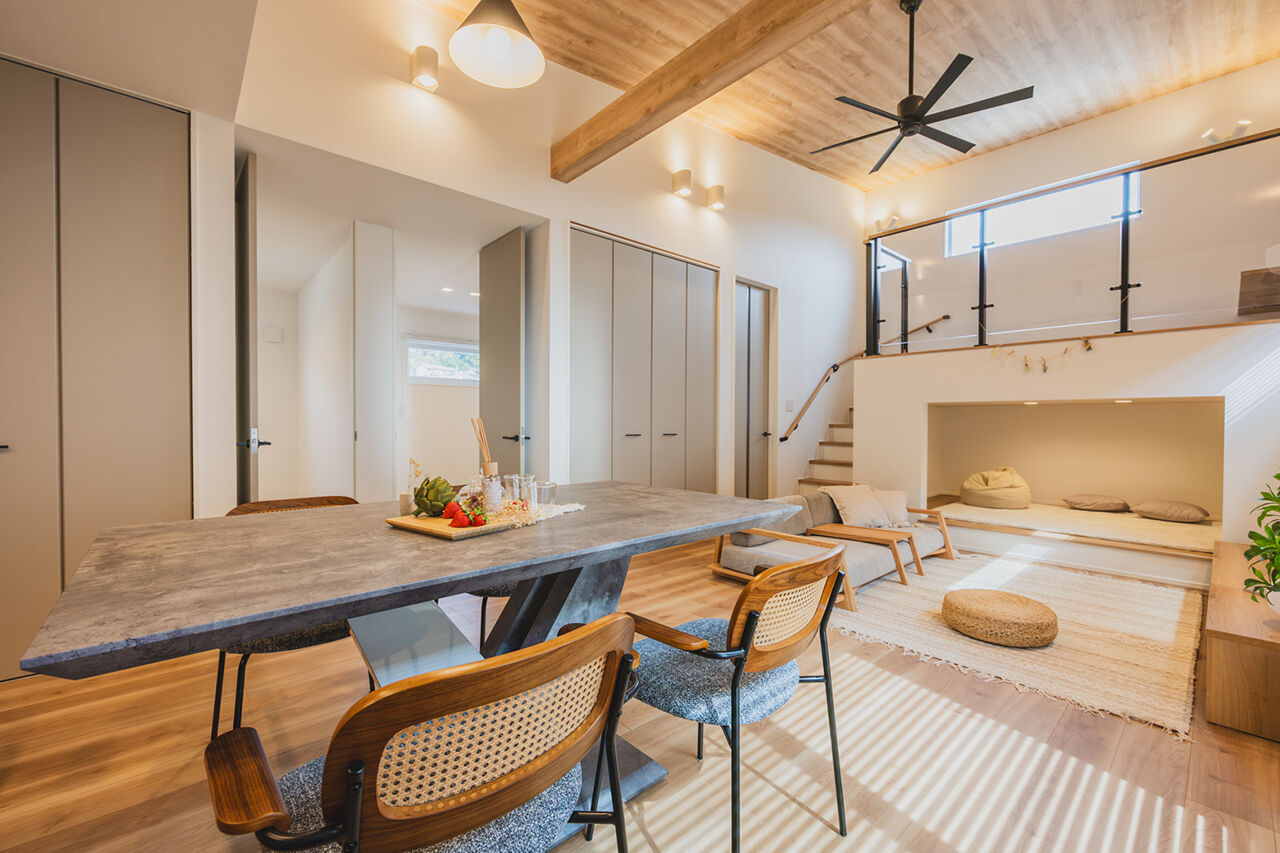 永代ハウス長崎 【平屋/スキップフロア/ヌック】家族がそれぞれ、自分のポジションでくつろげる平屋の建築実例画像4