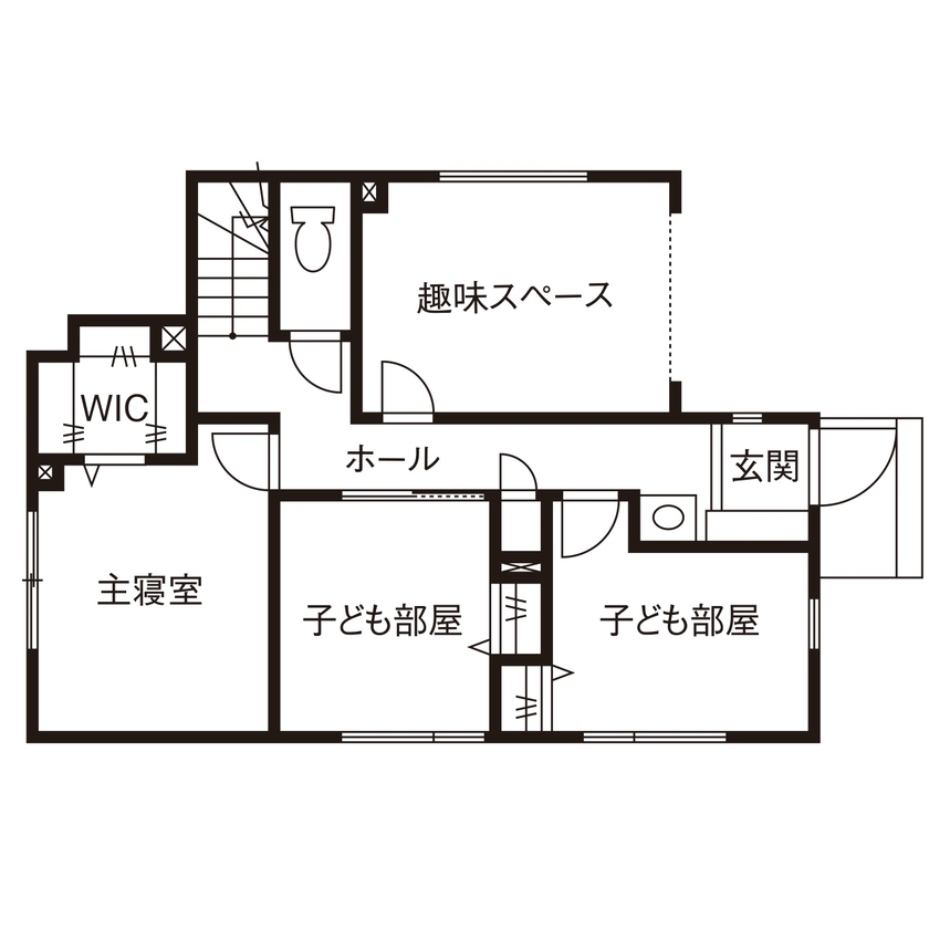 ワクワクプロジェクト／三光ホーム 【3000万円台/間取り/土地探しサポート】ガレージのような趣味スペース付きのブルックリンスタイルの家の間取り図（3LDK）1階