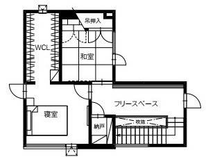 ファインホーム 【北欧モダン】がテーマ　キッチンが主役の雰囲気あふれる住まいの間取り図（3LDK）2階