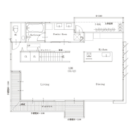 KADeL 【4000万円台/大阪府/30坪/間取り図有】「環境共生住宅」　光と風、大空間の2階LDK│四季を届ける眺望の家の間取り図（2LDK）2階