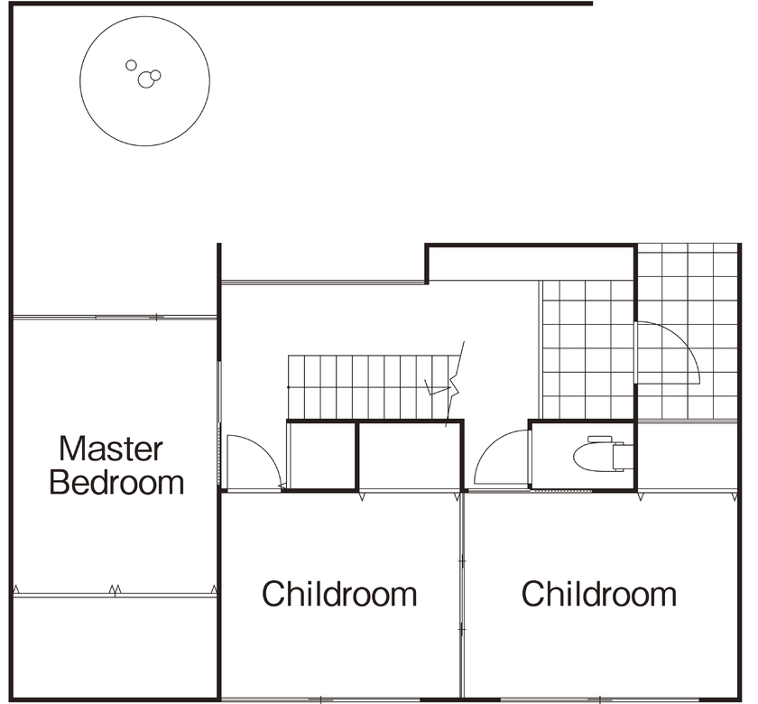 KADeL 【3000万円台/大阪府/間取り図有】「竹の家」　光壁がもたらす穏やかな暮らし　狭小地でもあふれる開放感の間取り図（4LDK）1階