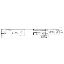 KADeL 【2000万円台/大阪府/30坪/間取り図有】「長いとおり土間と中庭の家」　外から見えない│光を採りこむ家の間取り図（3LDK）1階