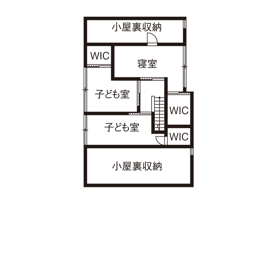 KADeL 【5000万円～/大阪府/間取り図有】感じるのは緑の豊かさ。日本の昔の住宅に倣った平屋のように暮らせる家の間取り図（4LDK）2階