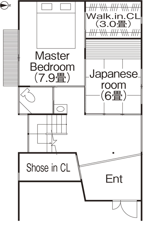 KADeL 【4000万円台/大阪府/30坪/間取り図有】｢terrace｣　スキップフロアや吹抜けの開放的なリビング│3階建ての間取り図（4LDK）1階