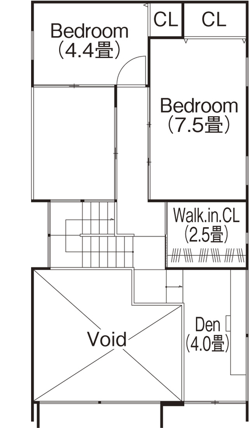 KADeL 【4000万円台/大阪府/30坪/間取り図有】｢terrace｣　スキップフロアや吹抜けの開放的なリビング│3階建ての間取り図（4LDK）3階