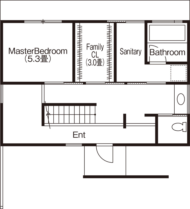 KADeL 【3000万円台/和歌山/間取り図有】「ヴィスタ」2階リビングから自然の景色　静かで風が通る別荘のような家の間取り図（3LDK）1階