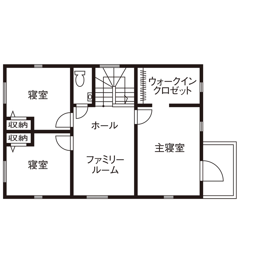 スウェーデンハウス 自由にカスタマイズできるセミオーダー型注文住宅で、家づくりをもっと自分たちらしくの間取り図（3LDK）2階