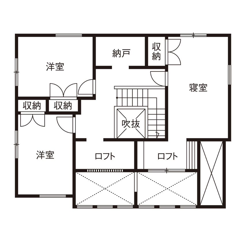 紀州国土建設 【大阪府/2000万円台/間取り図有】統一感のあるオーダー家具が叶えるホテルライクな美しさの間取り図（3LDK）2階