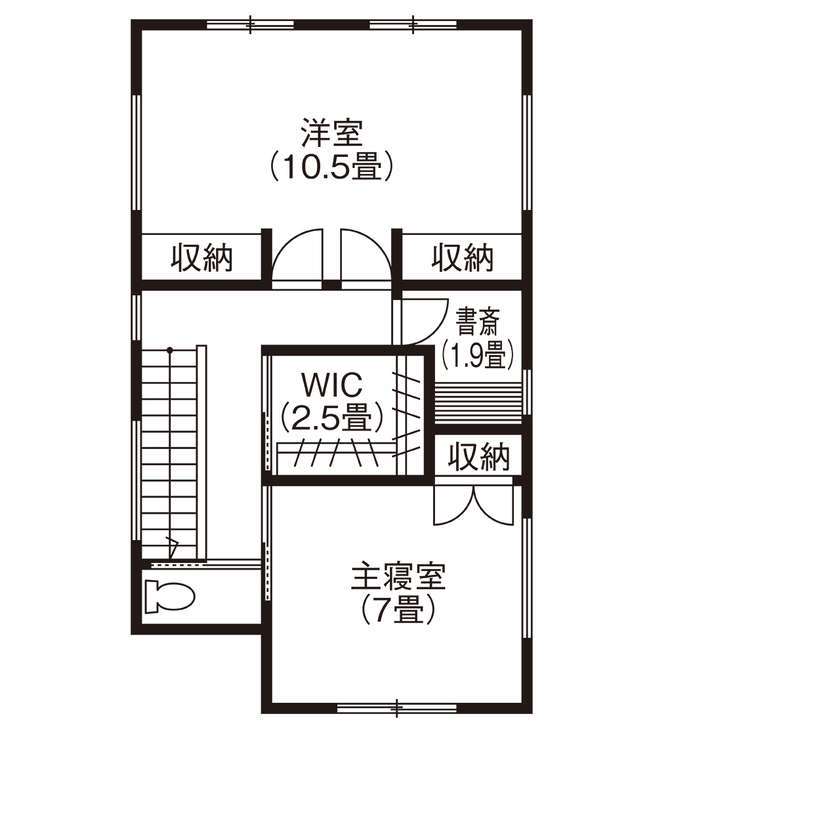 紀州国土建設 【和歌山県/2000万円台/間取り図有】注文住宅ならではの「遊び心」と「暮らしやすさ」を両立の間取り図（2LDK）2階