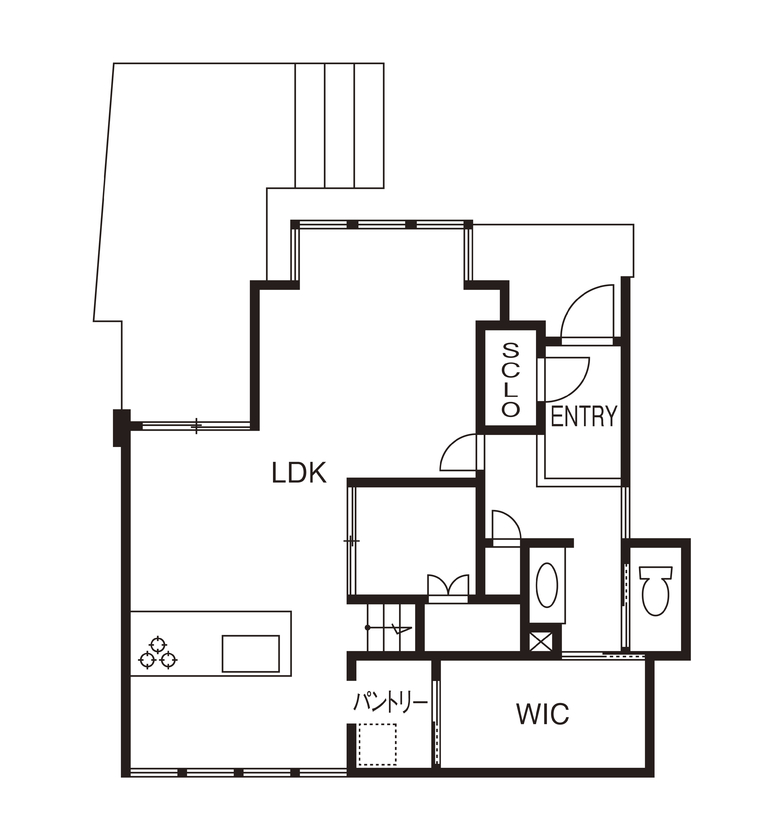 紀州国土建設 【大阪府/3000万円台/間取り図あり】水平と垂直のラインが醸す格調高く洗練された佇まいの間取り図（3LDK）1階