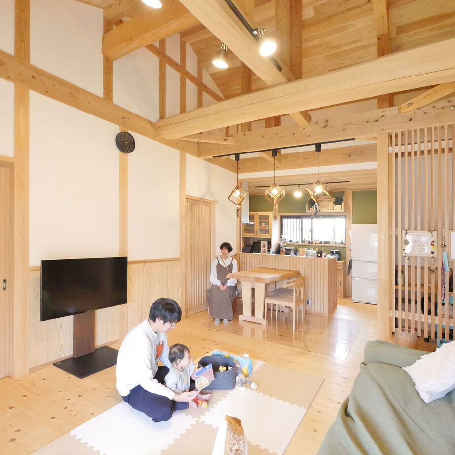 因建設 【2000万円台×平屋×竹小舞の欄間】祖父の倉庫に眠る木材を再利用。田舎暮らしを楽しむ和の住まいの建築実例画像2