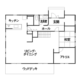 タウンズホーム 【4500万円/55坪/間取り】吹き抜け・ドックラン・ガレージ・小屋・アンティーク、広がる夢を叶える理想の家の間取り図（3LDK）1階